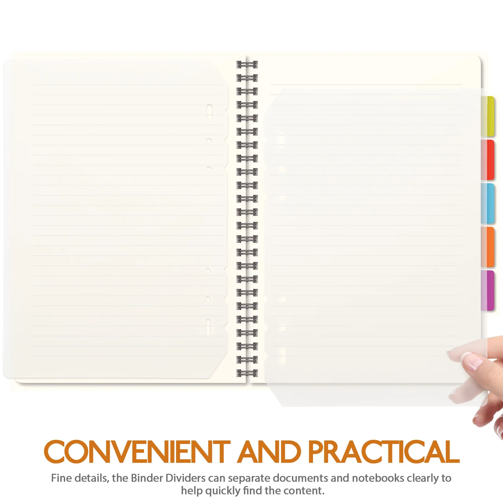 12 divisori raccoglitori in plastica divisori indice A5 per separatori di pagine per notebook con linguette divisorie creative a 6 fori per diari