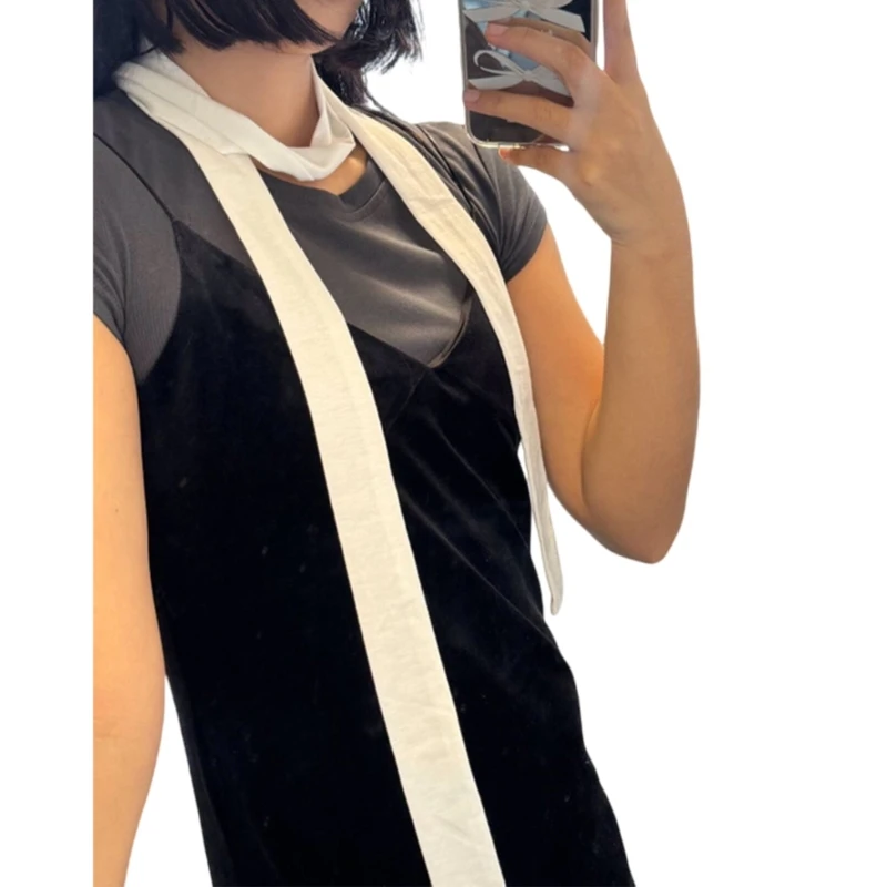 X5XA Fashion Unisex Skinny Long Scarf Gentle Fabric Multipurpose For City Fashion Enthusiasts