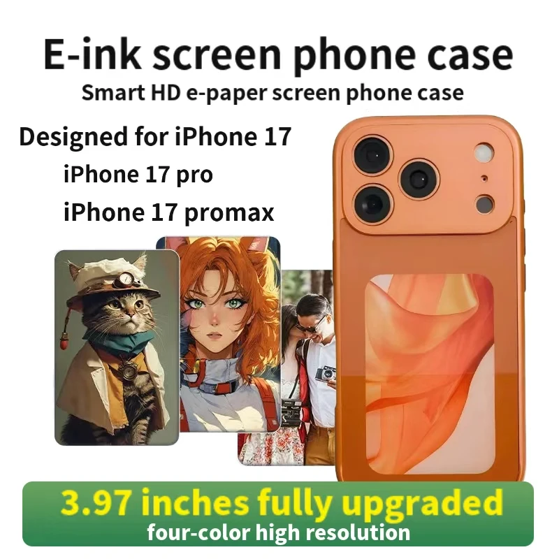 NFC電子インクスクリーン付きスマホケース 3.97インチ iPhone 17/17Pro