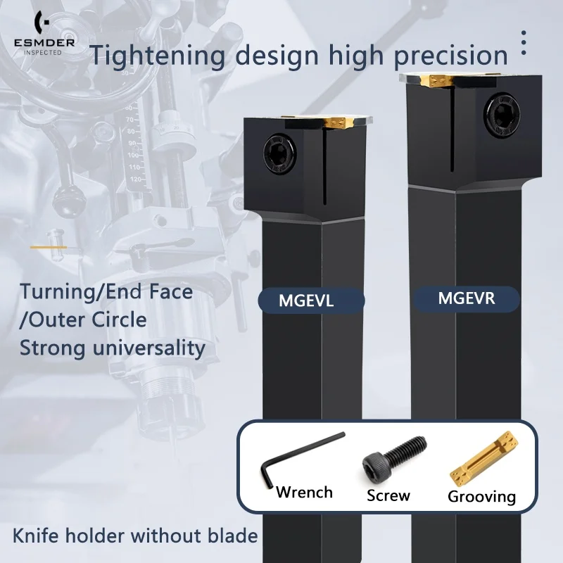

Фреза для обработки канавок MGEVL/R 1616/2020/2525 1,5/2,5/3/4 1,5 т/2 т/2,5 т/3 т/4 т Токарный станок с ЧПУ Держатель долбежного инструмента для вставок MGMN