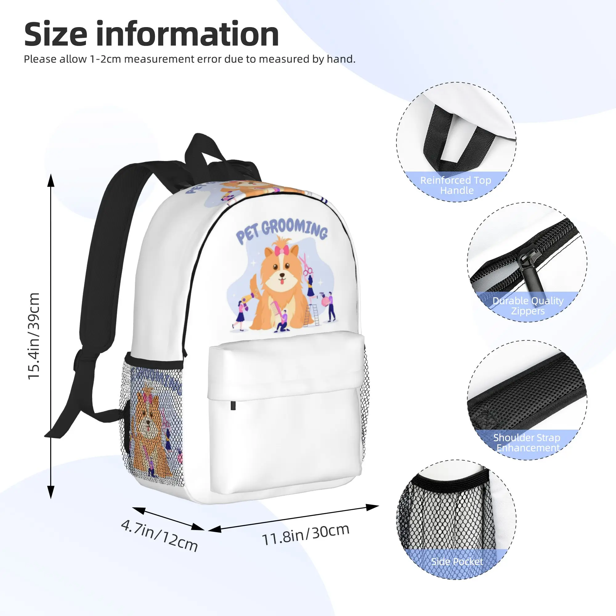 Pet Grooming For Dogs And Cats Backpack Hot Sale Daypack Large Capacity Boys Girls BookBag Shoulder Bag for Men Women School Bag