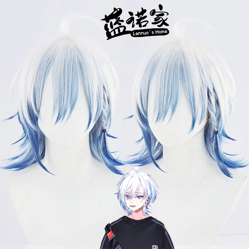 

Virtual YouTube Vtuber NaYuta Nagomu Cosplay Wig Halloween Carnival Party Props Synthetic Hair Heat Resistant Fiber + Wig Cap