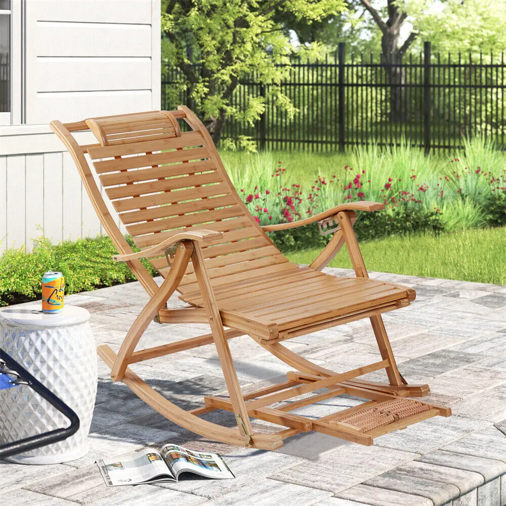 Mecedoras al aire libre Plegable Reclinable Zero Gravity Lounge Rocker