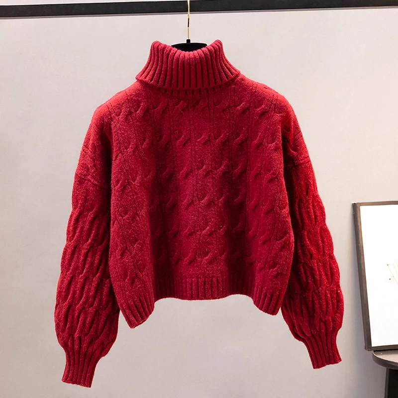 เสื้อไหมพรมคอสูงสำหรับผู้หญิง สไตล์ลำลอง ใส่สบาย เหมาะสำหรับใส่เป็นเสื้อตัวใน หรือใส่เป็นเสื้อคลุม ให้ความอบอุ่น แขนยาว สำหรับฤดูใบไม้ร่วงและฤดูหนาว สินค้ามาใหม่