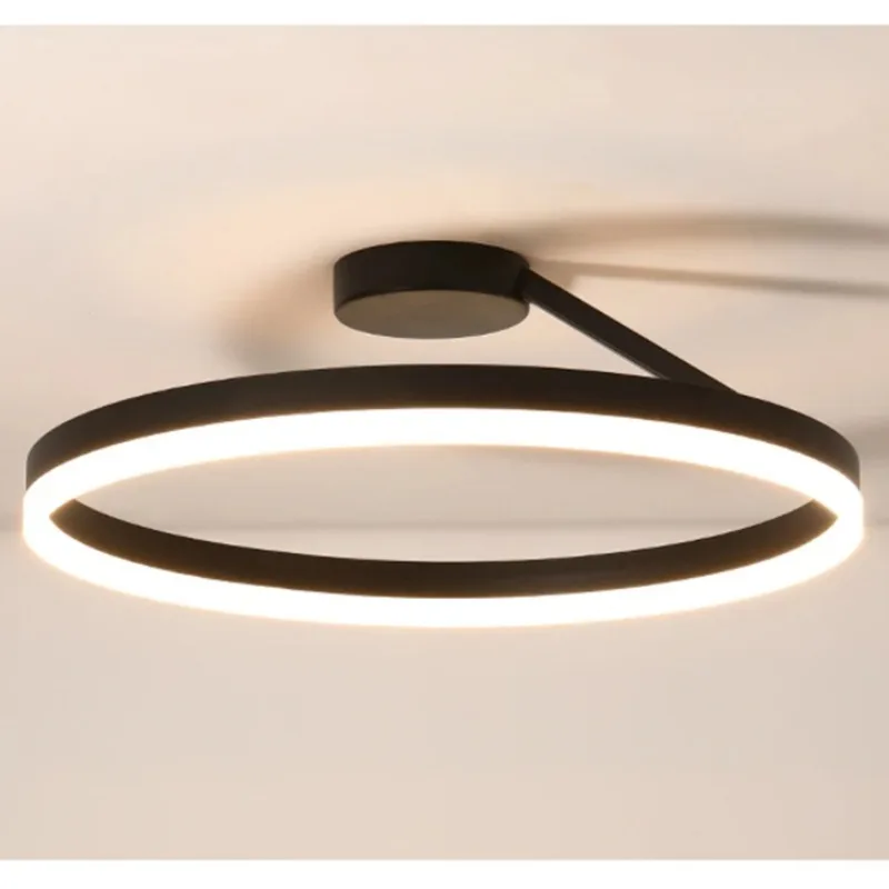 

Modern Minimalist Ring Led Ceiling Chandelier Dimmable for Dining Living Room Center Table Bedroom Lusters Luminaires Decor Lamp
