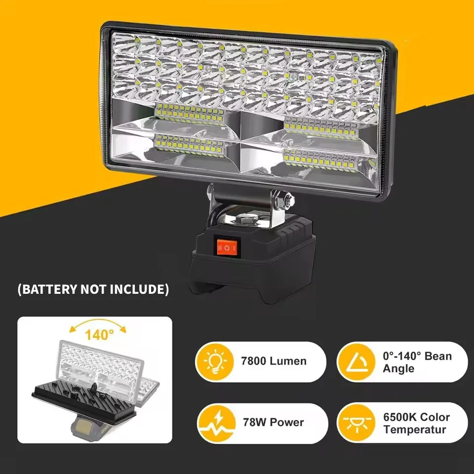 8 بوصة مصباح ليد لماكيتا 18 فولت بطارية ليثيوم أيون LED ضوء العمل مع منفذ USB أداة ضوء المحمولة مصباح التخييم الفيضانات في حالات الطوارئ