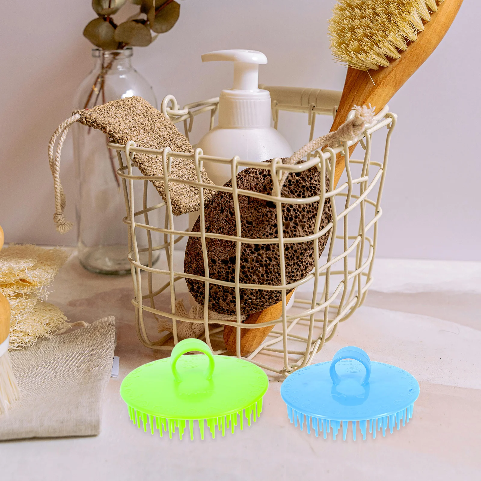 

4Pcs Hair Scalp Brushes Deep Cleaning Massage Combs for Relaxing Head Muscle Promoting Blood Circulation Suitable for Wet Dry