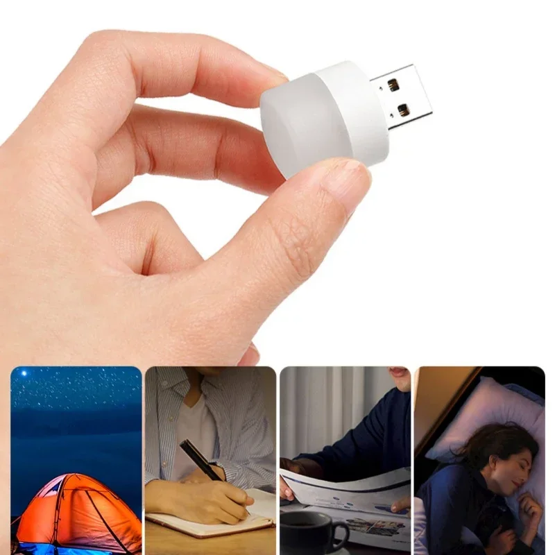 2PCUSB Night Light Portable Bedroom Bedside Sleep Light Mini Dormitory Night Rise Saving Holiday Stall Desktop Office Decoration