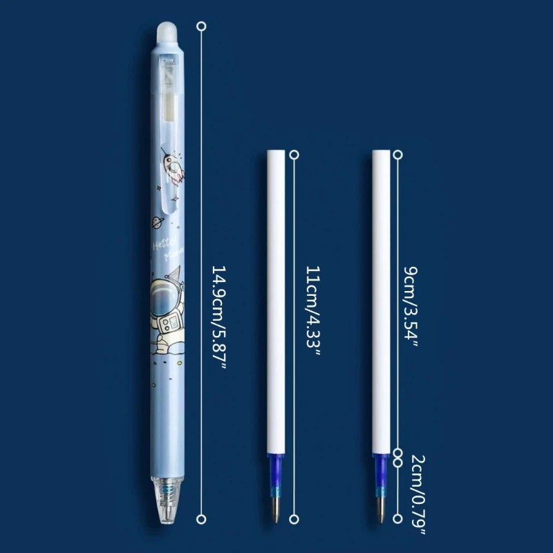 6 ชิ้นนักบินอวกาศอวกาศเจลปากกา Erasable Retractable GEL ปากกาสำหรับรางวัลนักเรียน Dropship