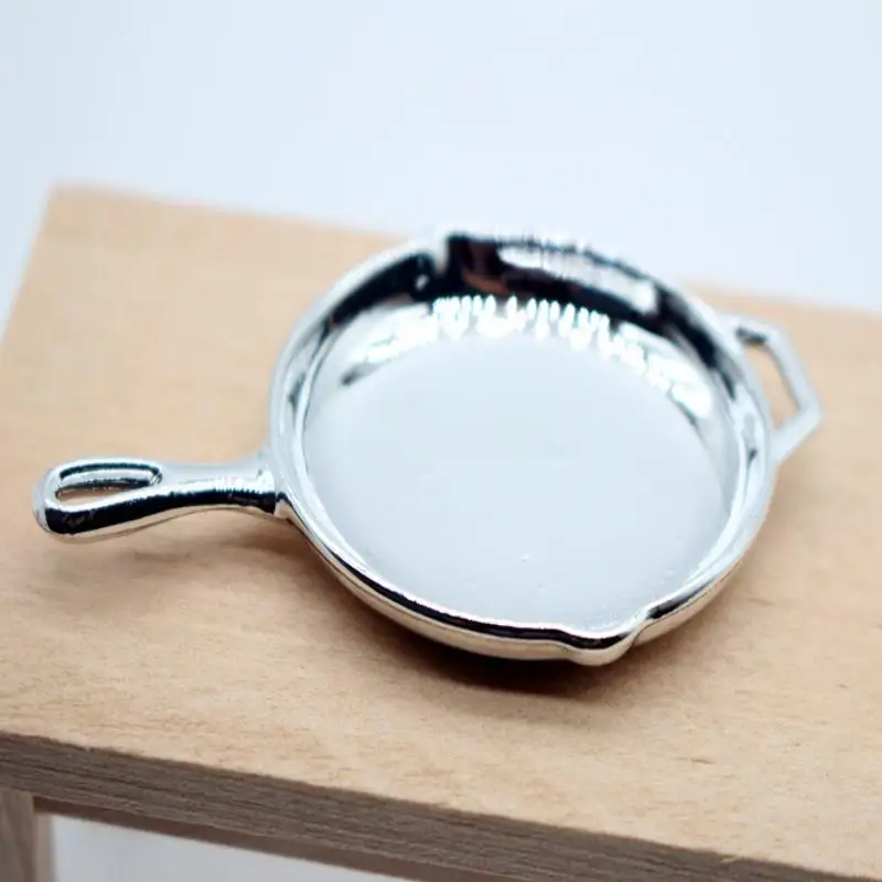 1 pz casa delle bambole in miniatura mini lega modello pan mobili da cucina accessori per la casa delle bambole arredamento bambini giochi di imitazione giocattoli regalo