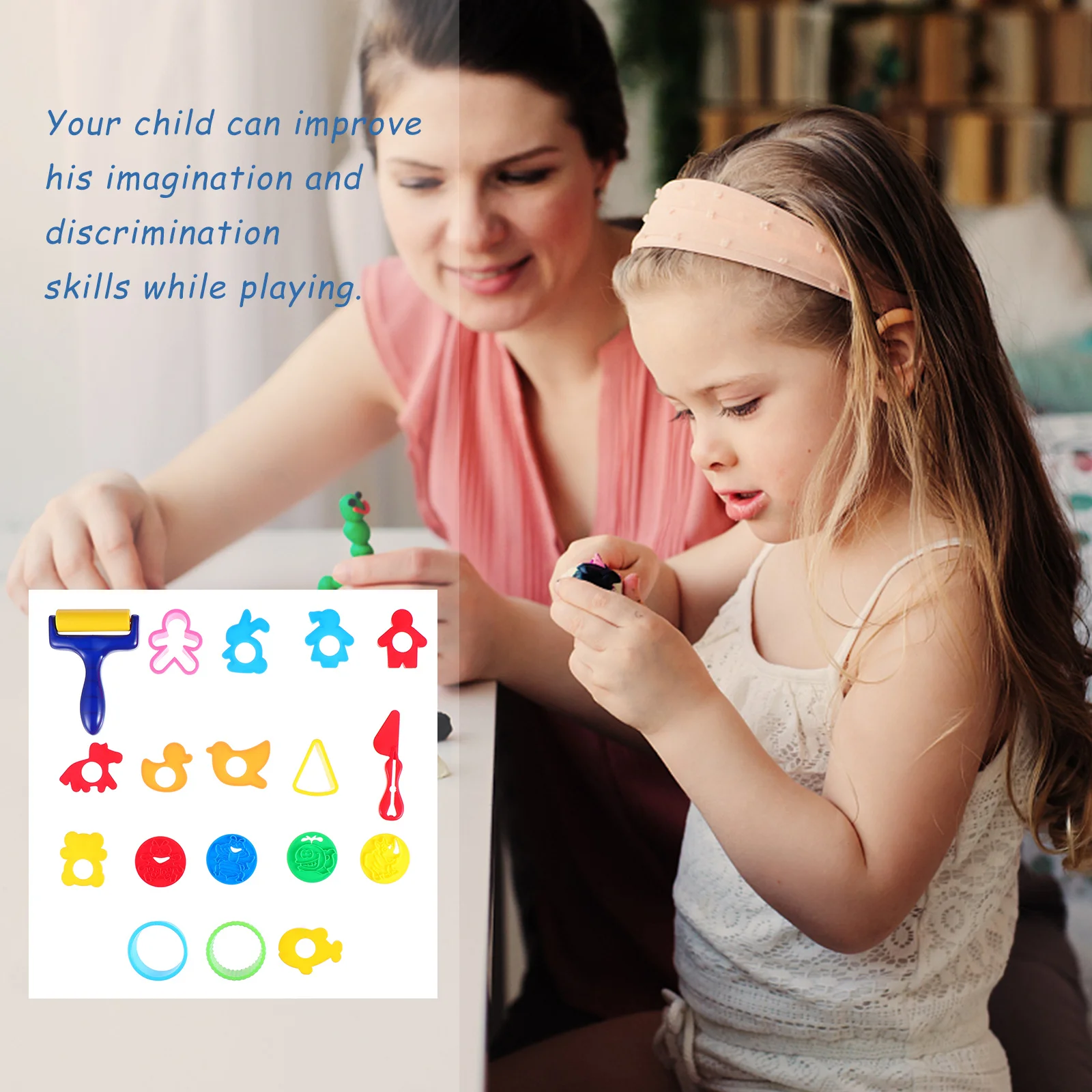 18Pcs DIY Animal Mold for Children Vibrant Colors Attractive Shapes Handmade Plasticine Activities Enhance Discrimination Skills