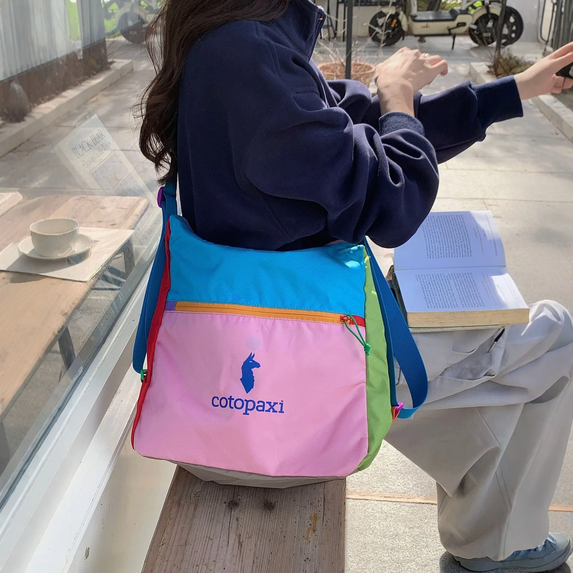 Bolso de Hombro Multicolor de Gran Tamaño con Cremallera, Estilo Bandolera, Convertible, de Nailon, Unisex, de Alta Gama, Marca Coto American Alpaca, 16L...