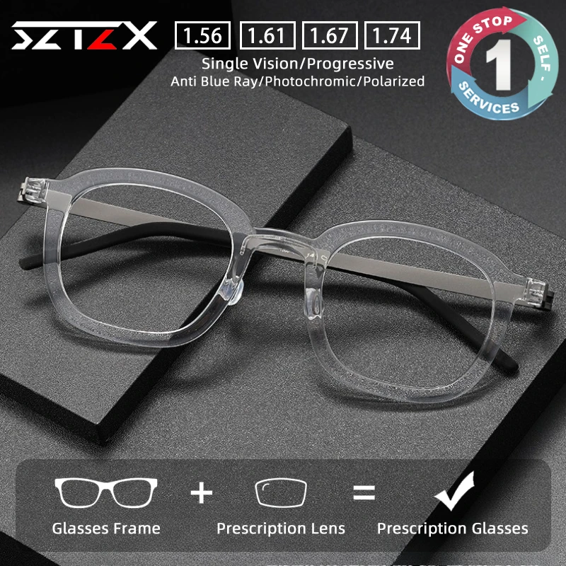 

Очки SZTZX: Новая модная модель без винтовых креплений, с защитой от синего света, в ацетатной оправе, с титановыми дужками, для прогрессивной коррекции близорукости