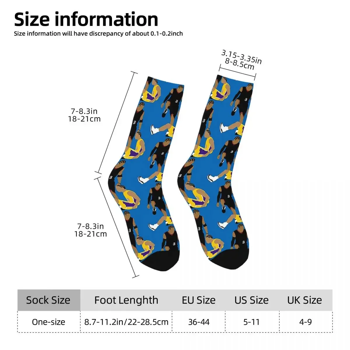 Allen Iverson Stepover Socks Harajuku Super Soft Stockings All Season Long Socks Accessories for Unisex Christmas Gifts