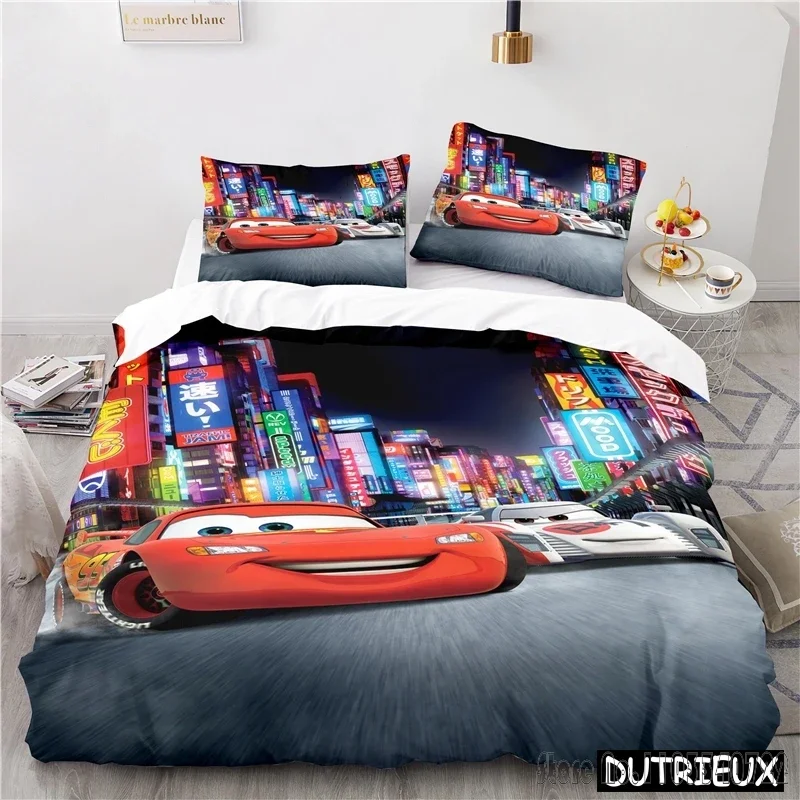 Cars Lightning McQueen 95 Mater 3D Print Duvet Cover Set HD Comforter Cover for Kids Bedding Sets Bedclothes Bedroom Decor