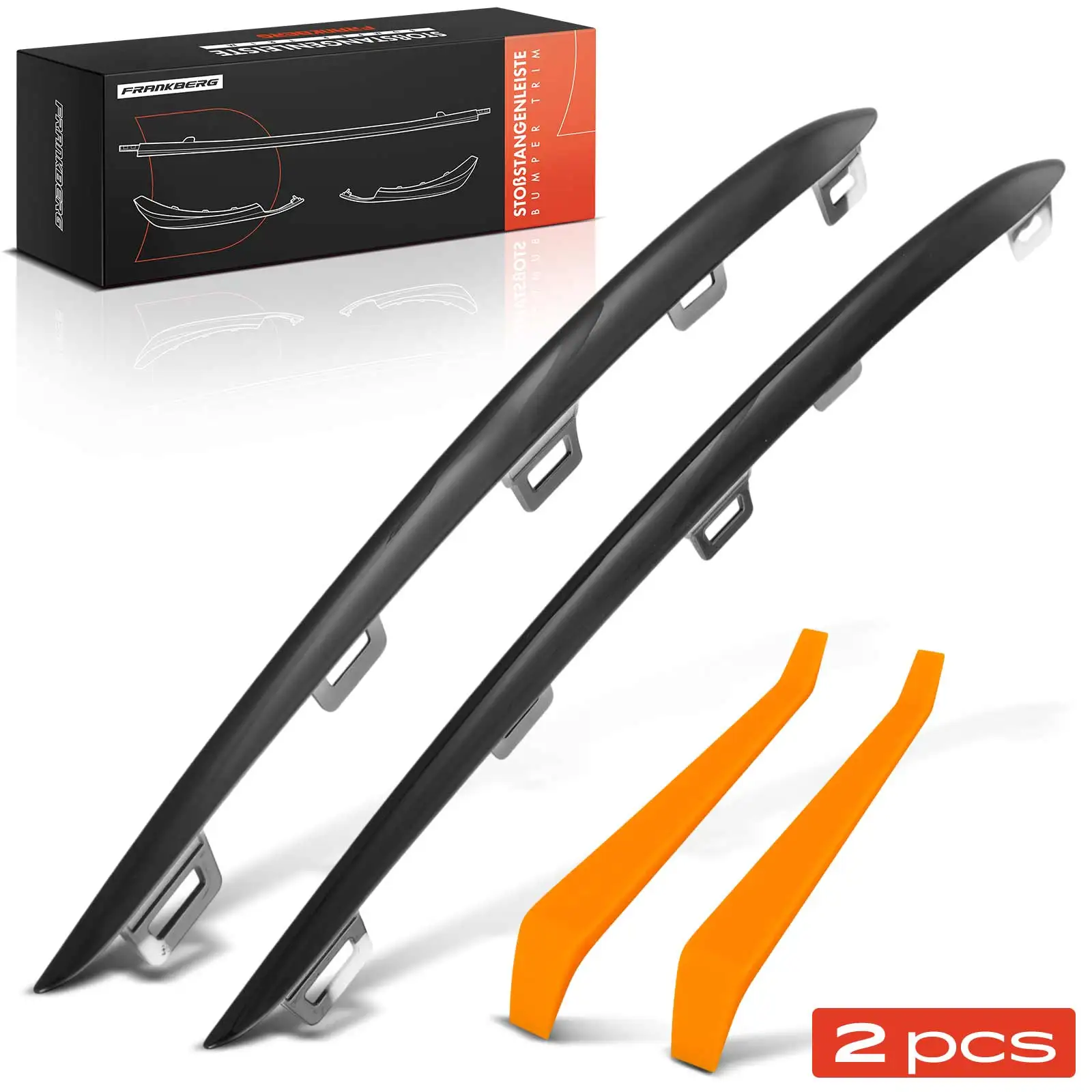 Frankberg 2x Trim Bumper Radiatorrooster Linksvoor voor Mercedes-Benz GLE V167 2.0L 2.9L 3.0L 4.0L Bj vanaf 2018 1678854905