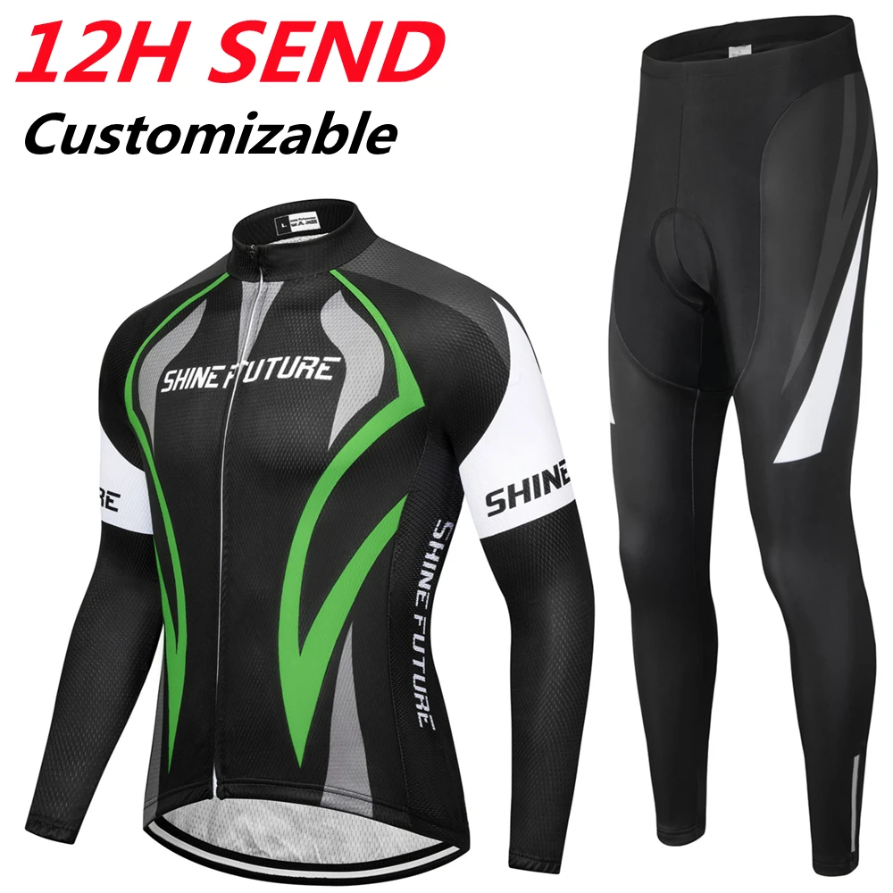 2023 NEW Long Sets Road/MTB Bike Jersey Set Women/Men Cycling Clothing Short Sleeve Triathlon Skinsuit Pattern Can Be Customized