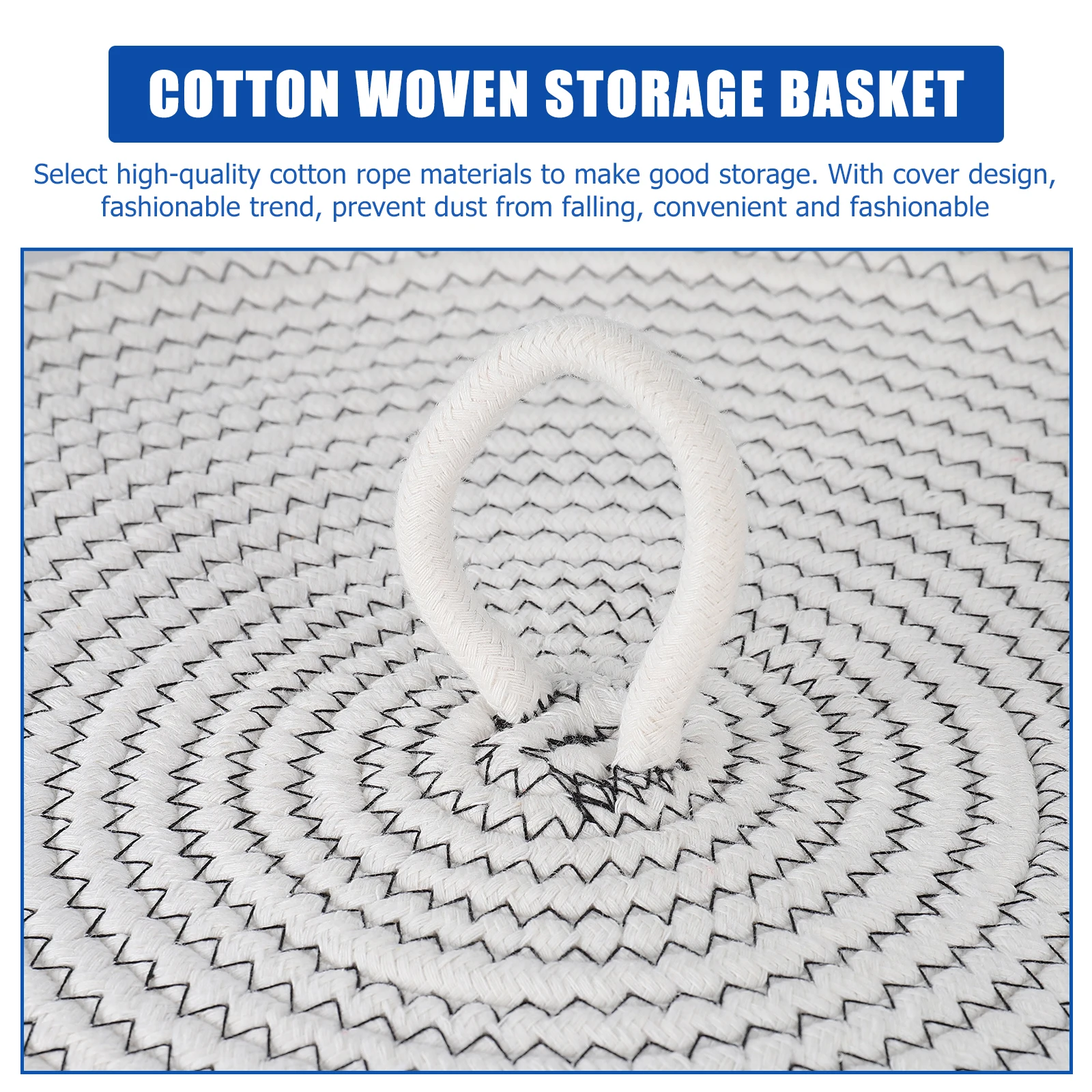 

Storage Basket For Books Clothes Cotton Rope Organizer Home Dormitory Living Room Utility Room Clothing Storage Holder