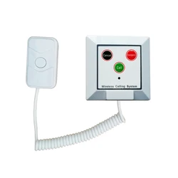 433.92mhz Patient nurse panic call button system with 4-key(call;emergency;cancel;call button from cord) for clinic hospital