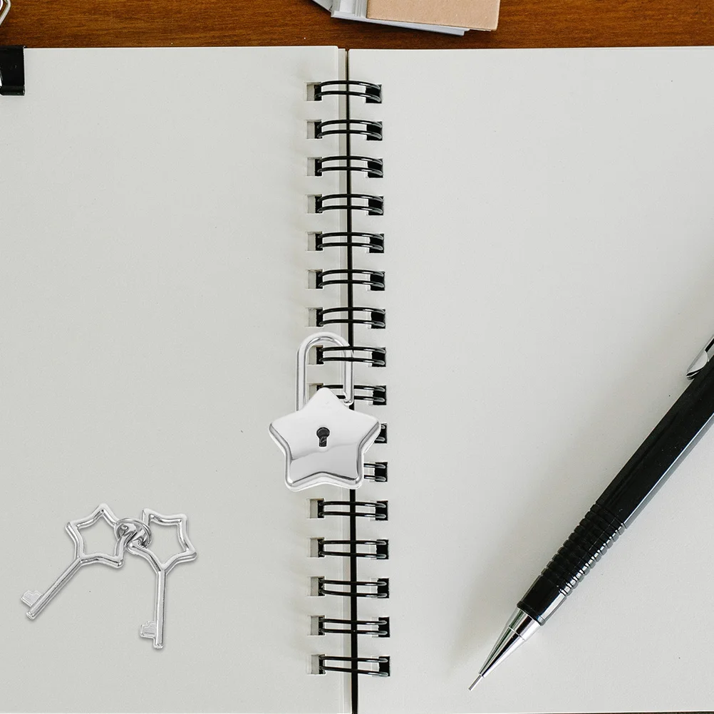 

Cute Star Shaped Lock Metal Padlock for Girls Jewelry Boxes Drawers Closets Gifts Small Padlock Small Padlocks with Keys