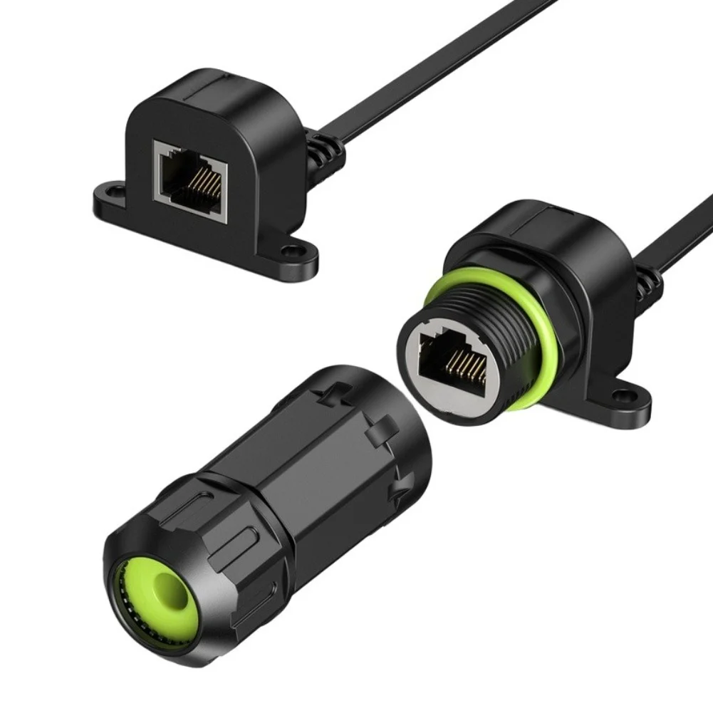 Flat Ethernet Window Cable 1000Mbps Pass-Through Extender For Starlink For SPX Mount Panel Socket Wire Cable Connection Extender