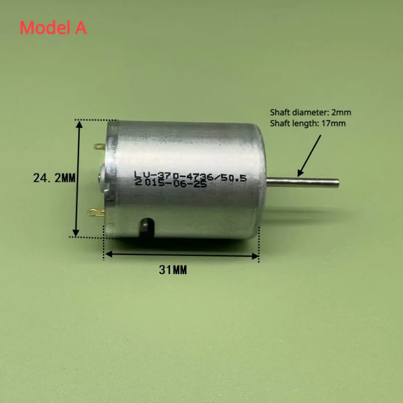 1pc 370-4736 DC 3V-12V 7.5V 27500rpm High Speed Carbon Brush Motor For Toy Car Boat Model