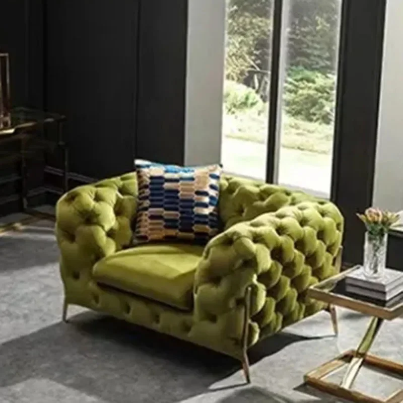 2023 New Design Living Room Velvet Chesterfield Tuxedo Sofa With Golden Leg Living Room Furniture Couch For Big House