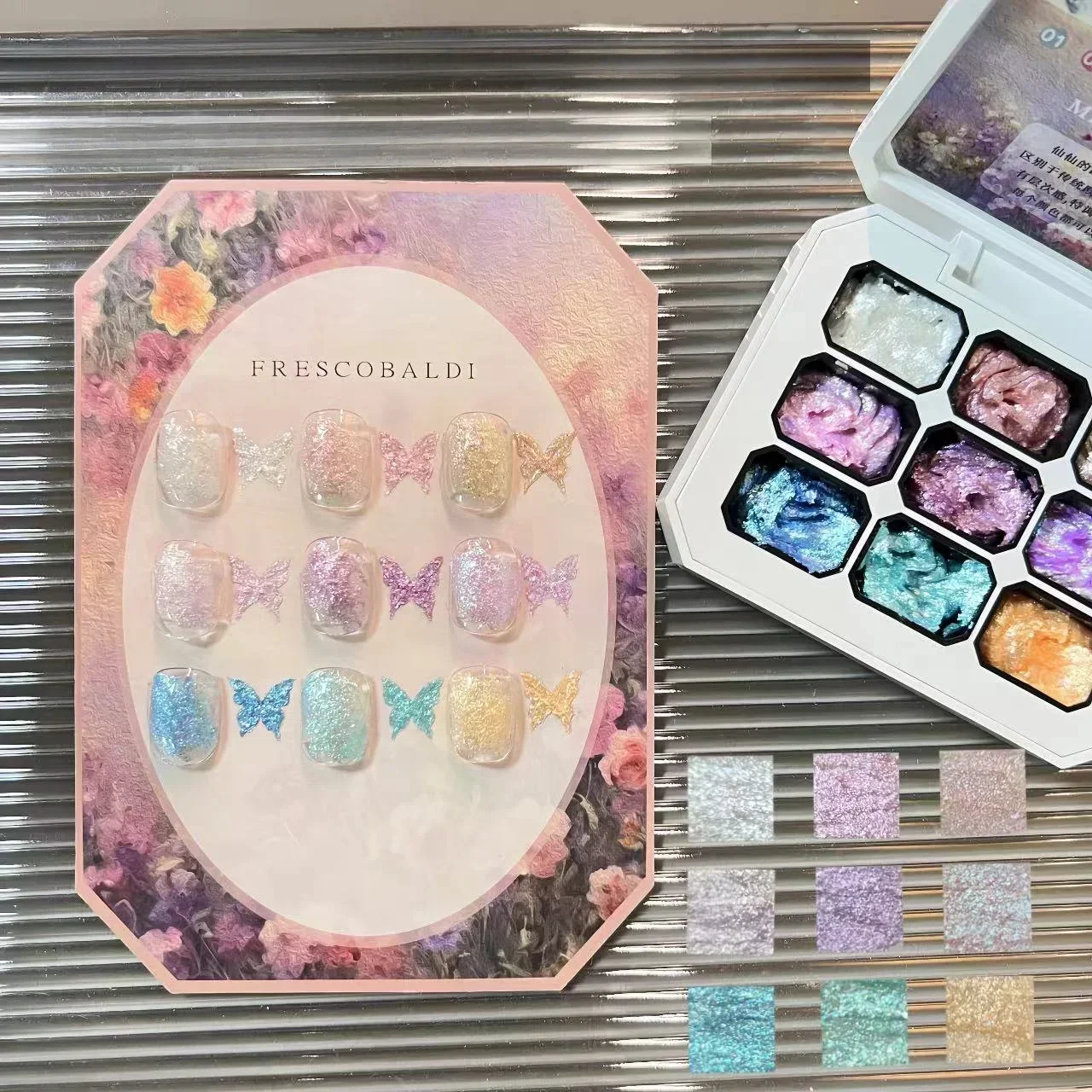 2gx9Colors Aurora Polvere Shell Smalto Fata Polvere Crema Popolarità Broccato Polvere Solid State Solid Nail Art