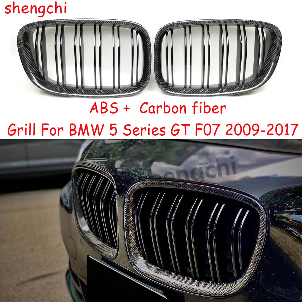 GT F07 ABS Real Carbon Fiber Grille for BMW 5 Series GT F07 535i 550i 520d 530d Carbon Fiber Front Bumper Grilles 2009-2017