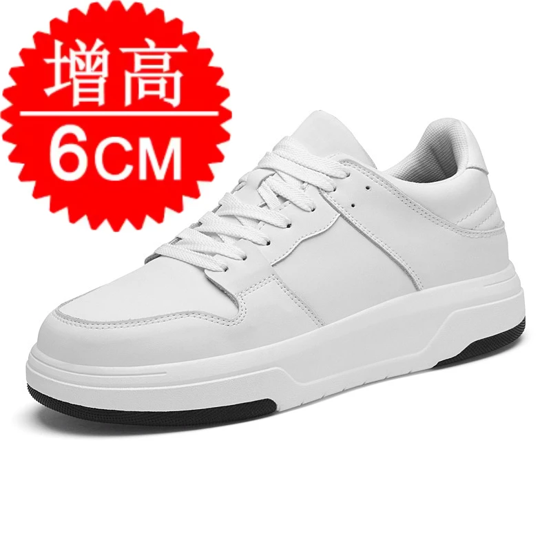 

Cow Leather Elevator Shoes Height Increase Shoes for Men Insole 6cm Lift Casual Shoes Man Sneakers Hidden Heels Heighten Shoes