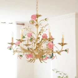 Modern Retro light luxury garden living room chandelier lamps hanging light led chandeliers for the living room indoor light