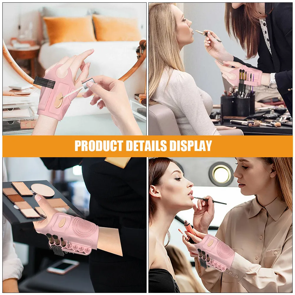 Adjustable Silicone Makeup Wristband Mixing Palette Foundation Plate Brush Storage Makeup Mixing Tray Beauty Tools
