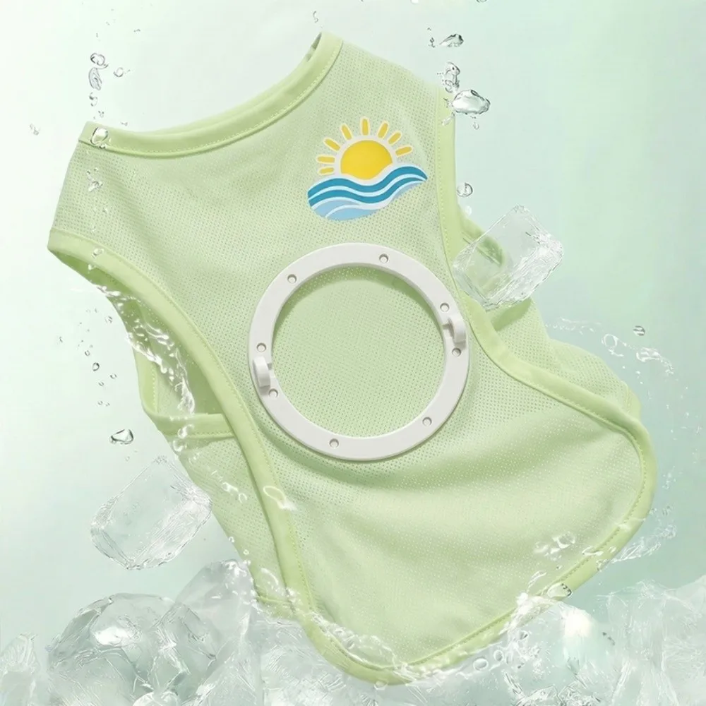 Sunproof Dog Vest with Fan Removable USB Charging Cooling Dog Vest Easy To Clean 3-speed Wind Setting Pet Mesh Clothes Summer
