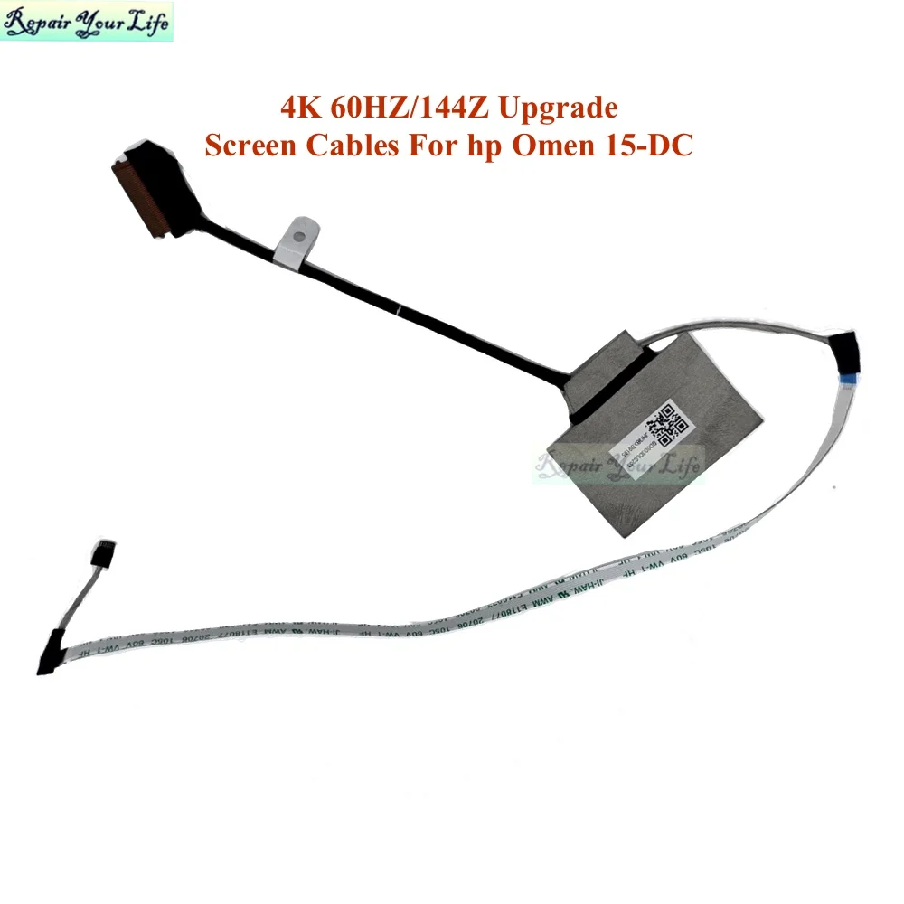 Cabo de 60hz 144hz 4k Lcd Lvds para hp Omen 15-dc 15-dc0005tx Tpn-q211 Cabos Video da Tela do Conector do Diodo Emissor de Luz Dd0g3dlc213 Dd0g3dlc203