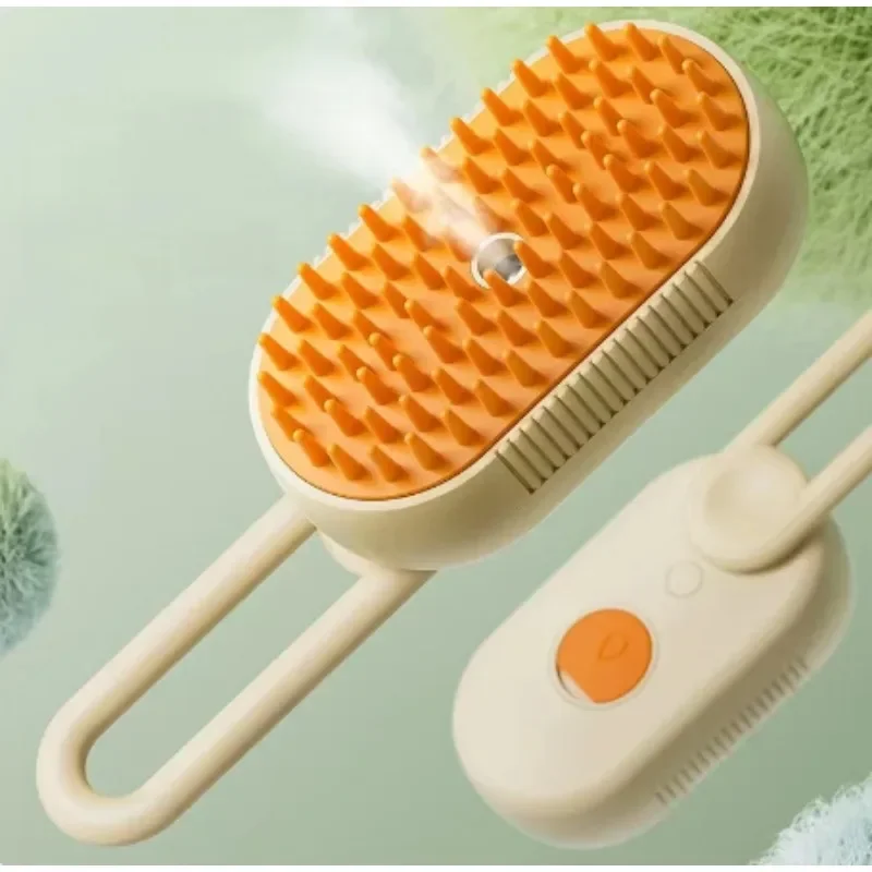 3-in-1 Pet Hair Brush Cat Hair Comb Electric Pet Cleaning Brush Steam Spray Brush Massage Hair Removal Comb Anti Flying Brushes