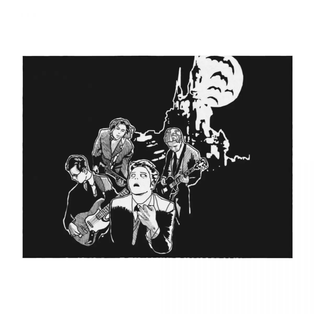 

Vampires Will Never Hurt You Manga Style Throw Blanket cosplay anime Single Cute decorative Blankets