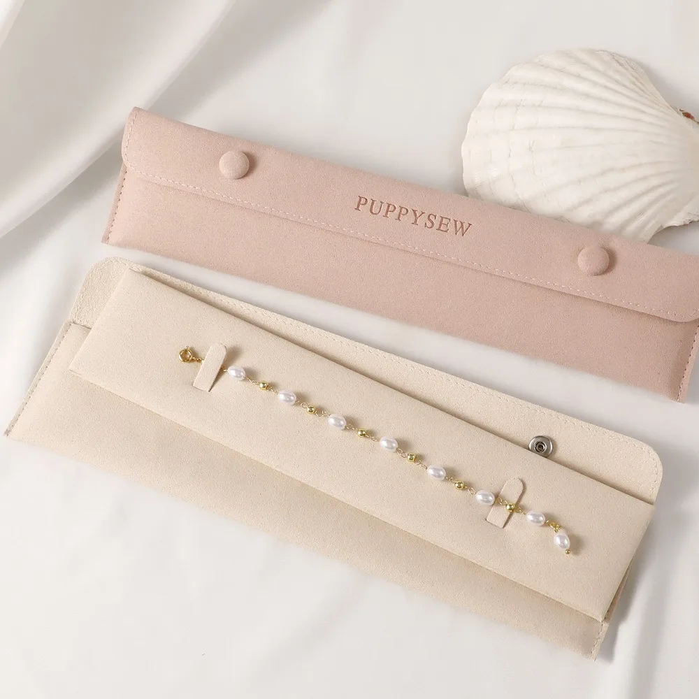 

Imitation Leather Cloth Bag Soft Dustproof Jewelry Pouch Jewelry Packaging Bag Atmospheric Pendant Bracelet Bag For Jewelry Gift