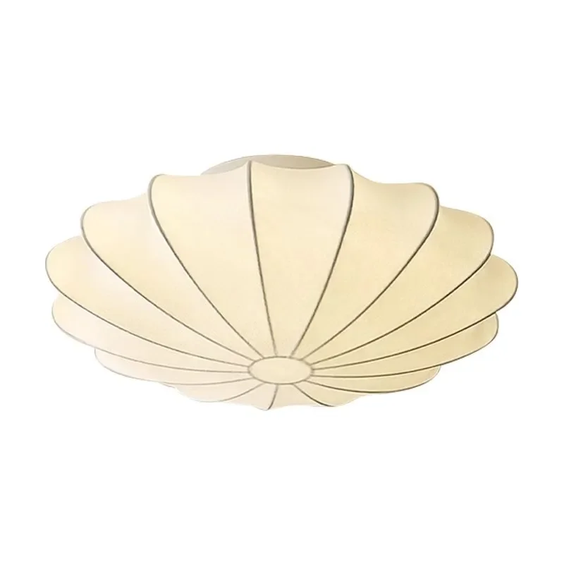 Japanese Round Ceiling Light Modern Art Fixture Warm Glow for Living Room Bedroom Study Simple Creative Home Decor Lamp