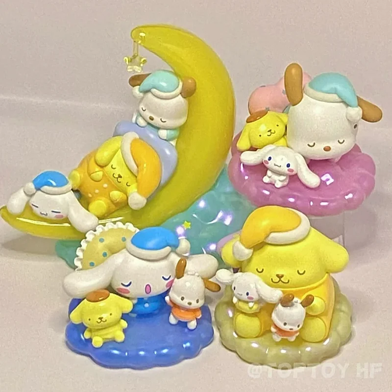 Toptoy Sanrio eine gute Traums erie Spielzeug Cinna moroll Pompon Purin Pochacco niedlichen Desktop-Dekoration Geschenk kleines Nachtlicht