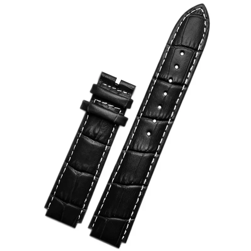 Genuine Leather Watch Strap for Rado Crystal Extraction Series R30939125 Men Women Raised Mouth Calf-Skin Watchband 14-20mm