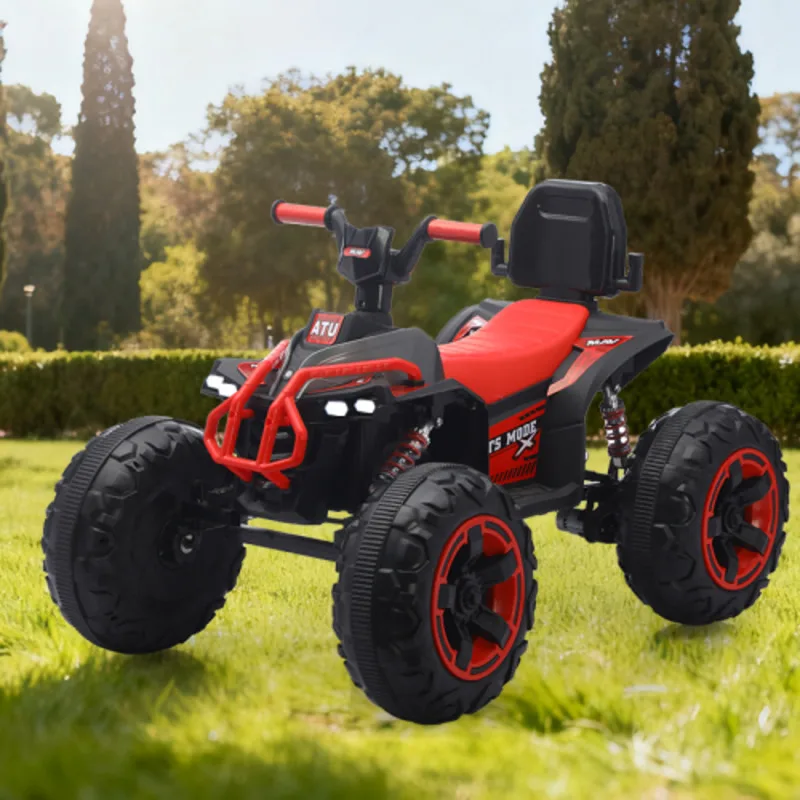 Batería de plomo y ácido de 12V para niños pequeños, juguetes para niños pequeños, 4 y 12 neumáticos grandes, absorción de impacto Real, 80min, 2 engranajes, marcha atrás, seguro