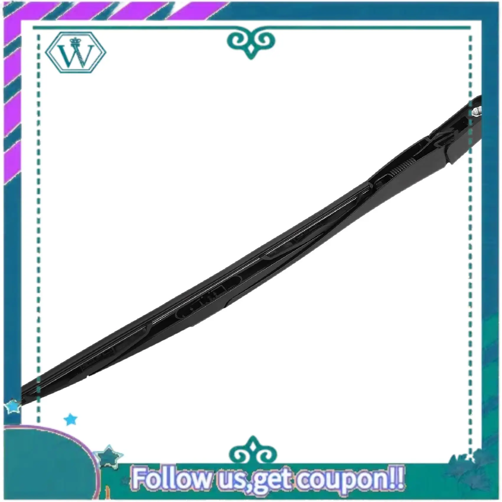 AA92-Wiper Blades Arms Back Black For  206 207