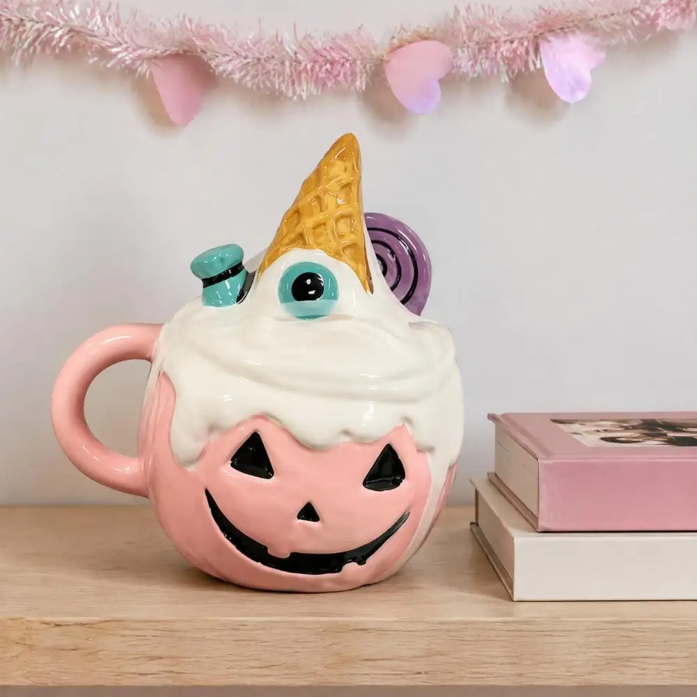 Girly Halloween Party Decorations Cute Halloween Coffee Mugs Halloween Pumpkin Coffee Mug 3d Spooky Pink Pumpkin Cup Melting Ice
