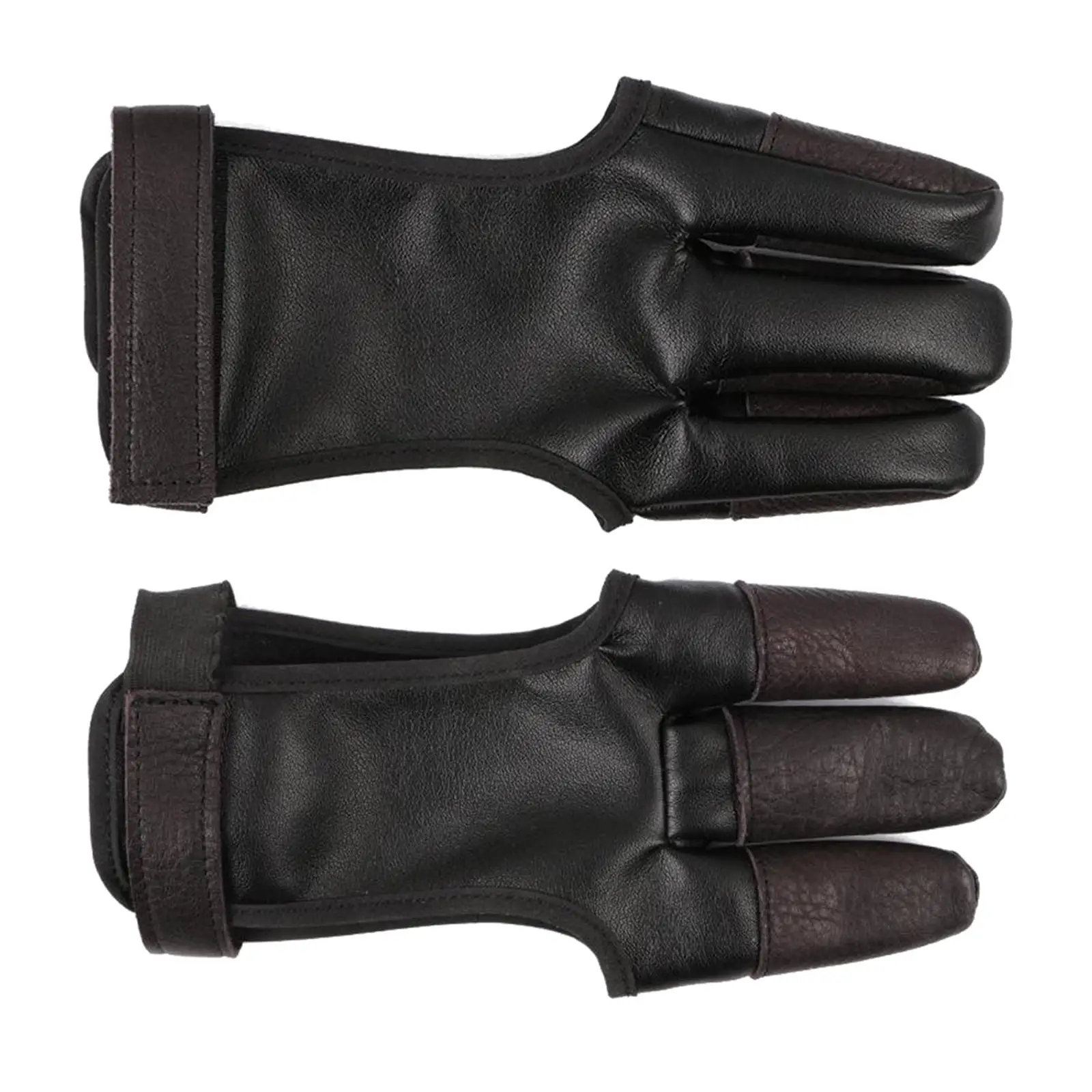 

Archery Gloves 3-Finger Fingers Tab Adjustable Guard Protector