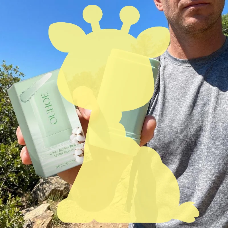 SPF50 Cotton Soft Matte Sun Stick Lightweight Sunblock Anti UV Moisturizer For Face Body Everyday Sun Care