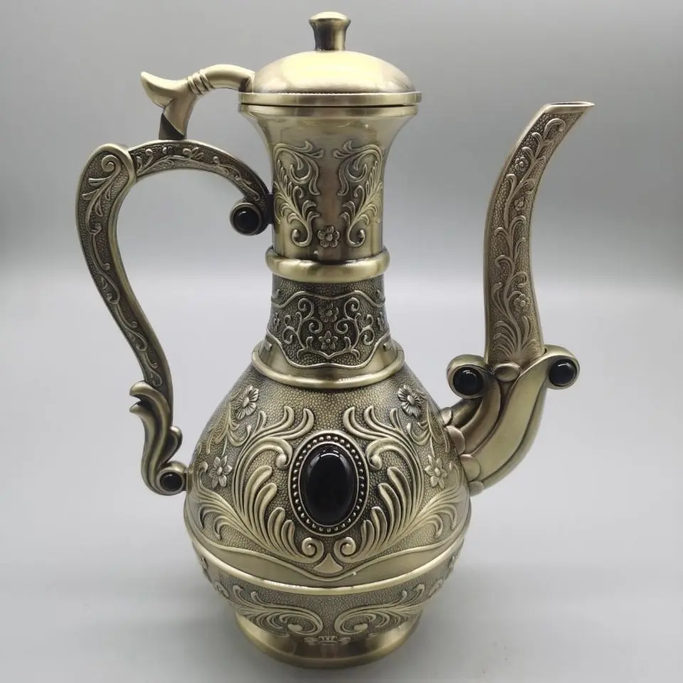 Retro Russian european art Wine Pot Ornament Decoration Tea Pet Figurines Desk Decor Accessories