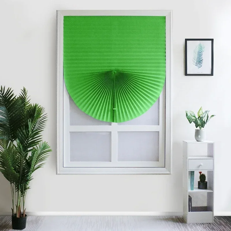 Blind for Window Self Adhesive Pleated Blinds Cordless No Drill Fabric Blinds Room Darkening Shades Blackout Shades for Bathroom image 3