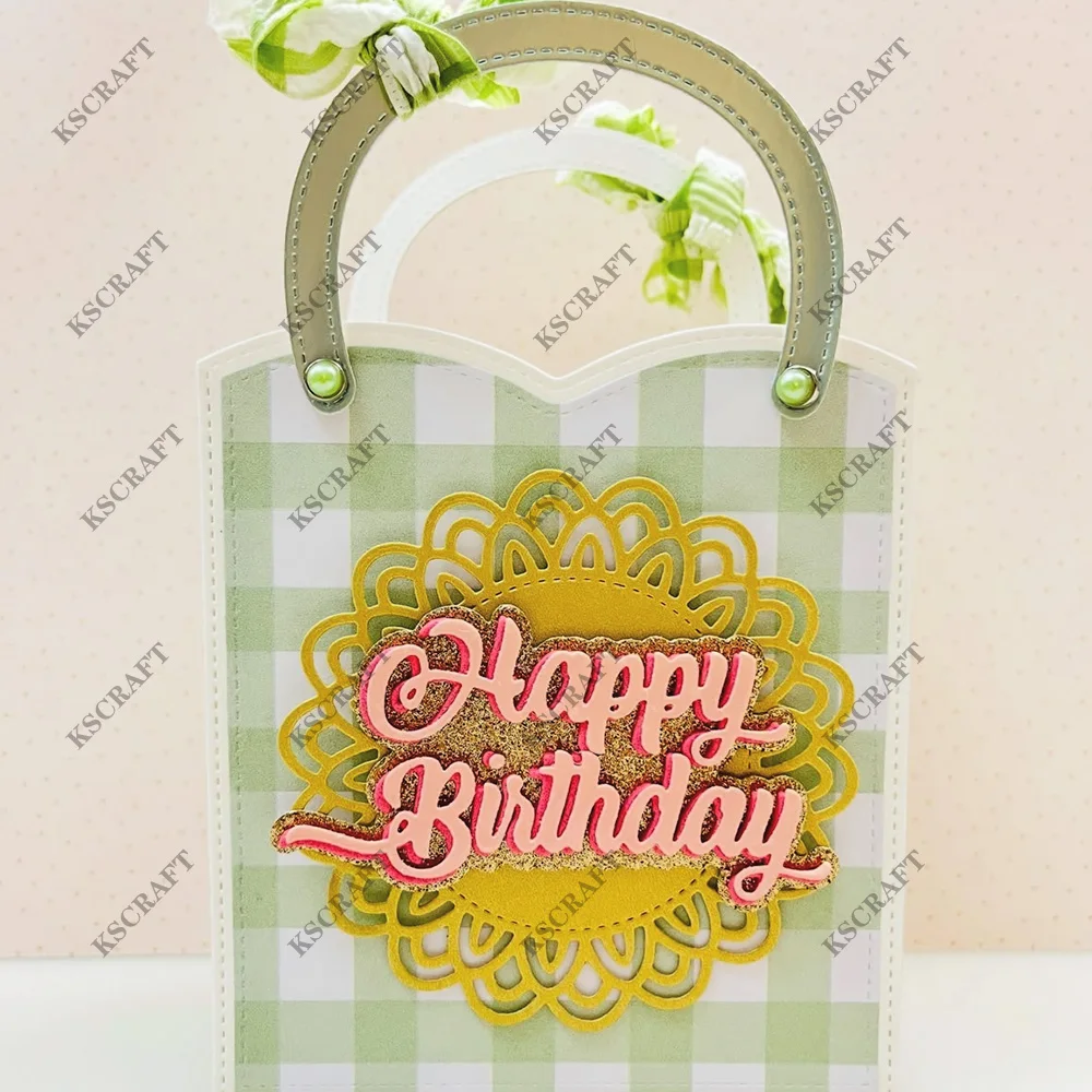 KSCRAFT Geburtstagstaschen-Stanzformen, Schablonen für DIY-Scrapbooking, dekorative Prägung, DIY-Papierkarten – Detail 2
