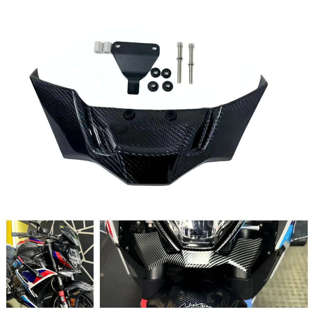 

For BMW F900 R 2021 2022 2023 2024 100% Carbon fiber Motorcycle front lip spoiler wing fairing downforce front aerodynamics