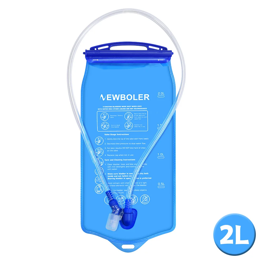 NEWBOLER Sport-Wasserblase, Trinkrucksack, Aufbewahrungstasche, BPA-frei, tragbar, lebensmittelecht, zum Trinken im Freien, Camping, Wasserbeutel – Detail 16